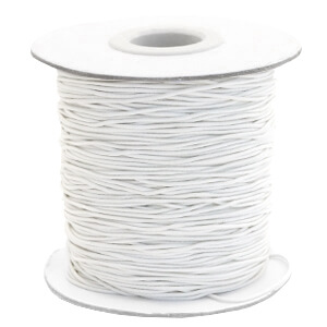 Elastisch draad 0.8 mm, c.a. 91 meter – off white