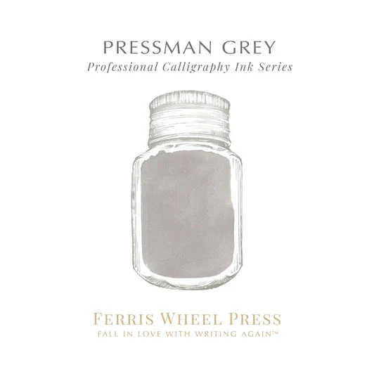 Ferris Wheel Press - 28ml Pressman Grey Calligraphy Ink - Afbeelding 3