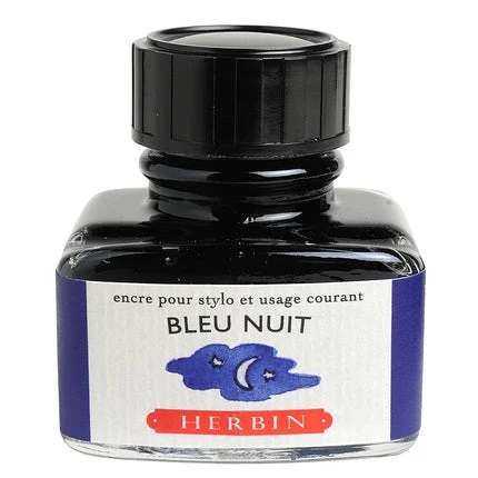 J. Herbin - Inkt voor vulpen Flacon D 30ml. - Bleu Nuit - Afbeelding 3