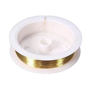 Metaaldraad, goudkleurig 0.3 mm , rol 25 meter