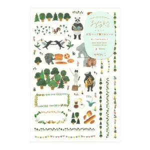 Midori - Yuru Log Sticker Two Sheets Forest Animals