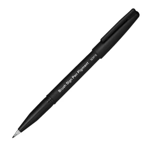 Pentel - Brush Sign Pen SES15C-AX - Zwart (Black)