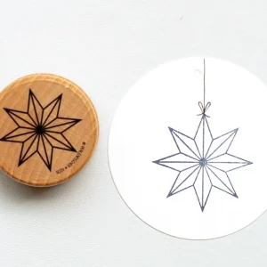 Perlenfischer - Stempel - Papieren Ster Extra Groot
