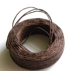Waxkoord met glans 2.0 mm, donkerbruin 1 meter