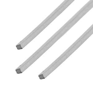 Zilverdraad, vierkant 1.0 mm (10.0 cm)