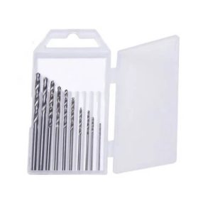 HSS Borenset 10 delig, 0.8 – 3.0 mm met dunne schacht