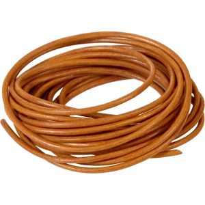 Leren koord, Cognac, 2 mm – per meter