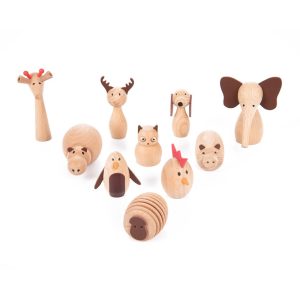 Houten dierenvriendjes